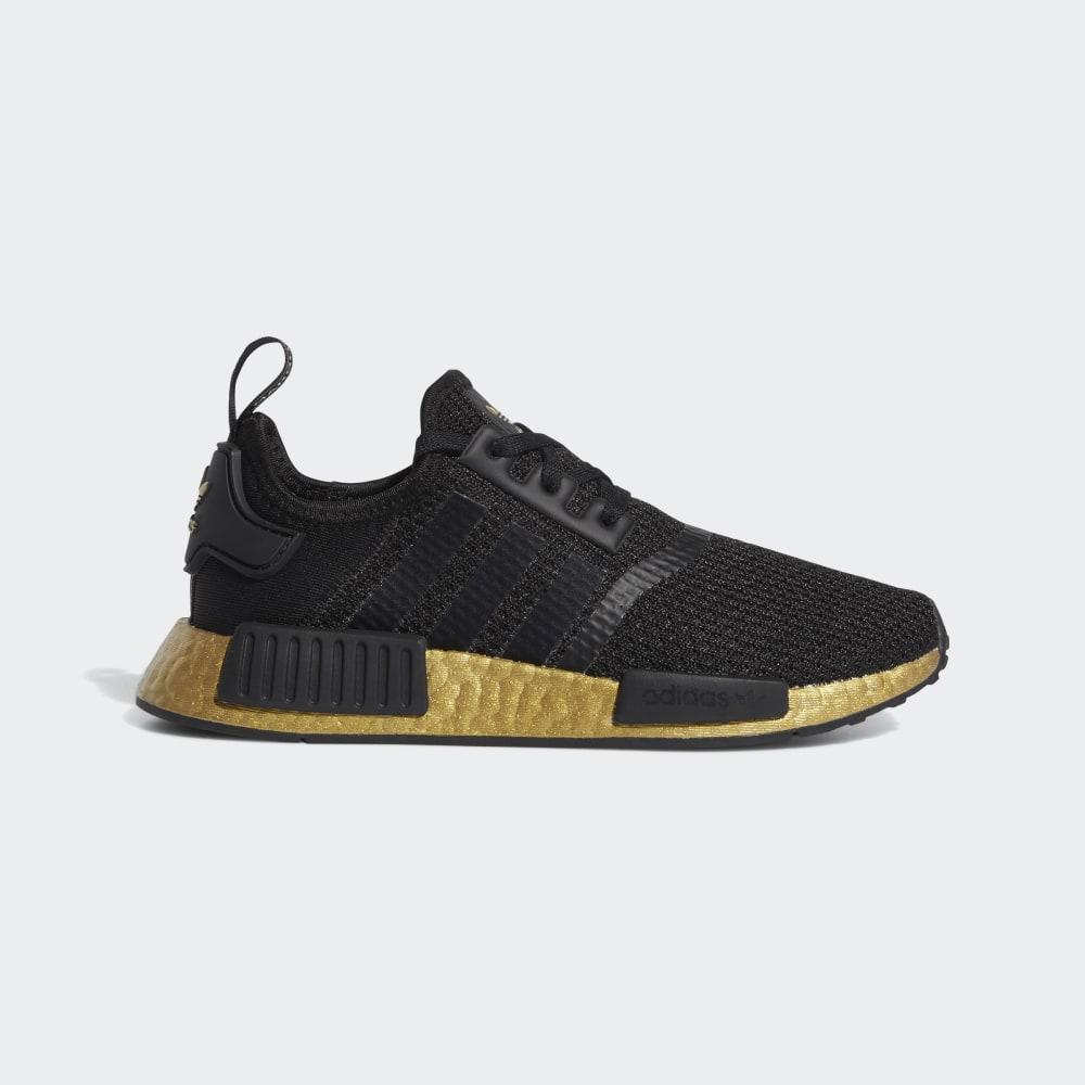 Adidas Boys' NMD_R1 Originals Shoes Black/Gold Metal Ireland FW7692